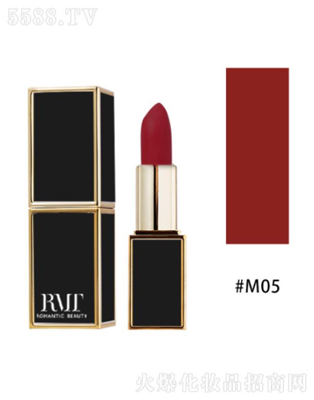 romantic beauty歐美時尚方管啞光口紅-黑管M05