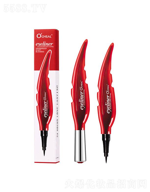 廣東萬(wàn)妝 歐倩雅紅羽毛眼線(xiàn)筆 防水不暈染