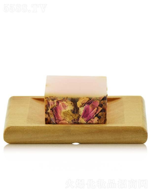 智皂社5.5粉玫瑰帶花手工皂 清爽控油潔面皂一件代發