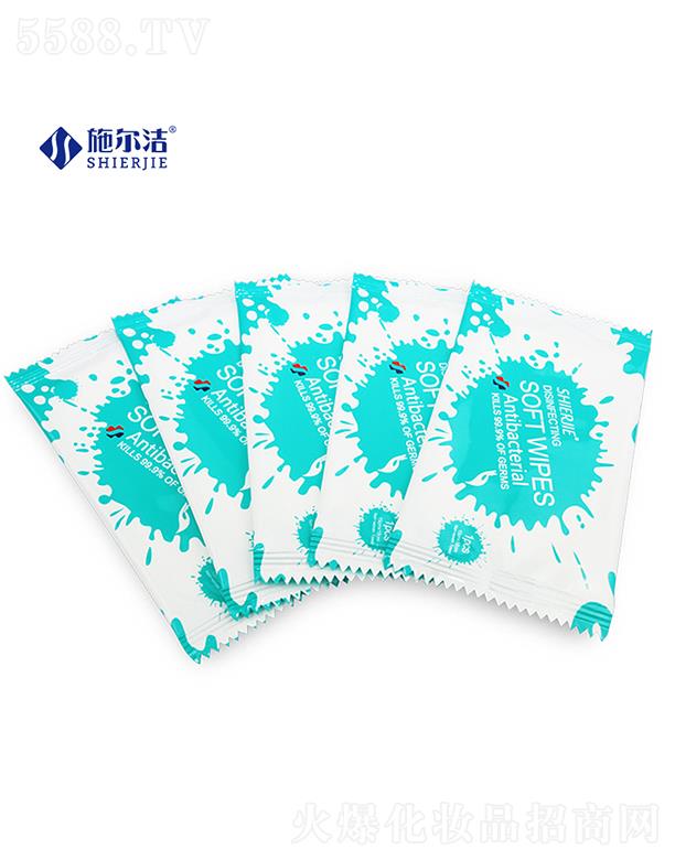 施爾潔抑菌濕紙巾100片 無酒精配方速殺菌