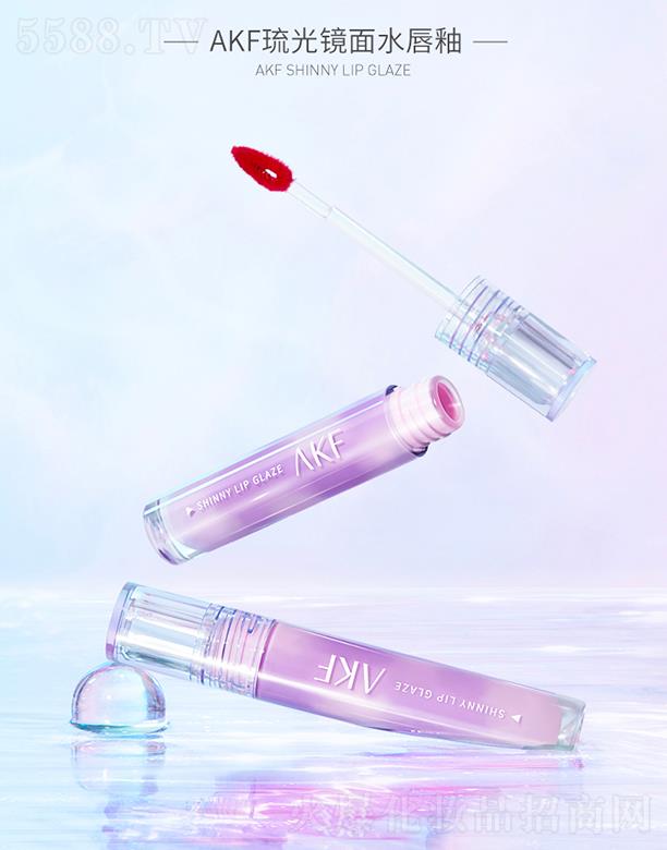 AKF 鏡面琉光水唇釉 30g清透不粘 滋潤雙唇不粘膩