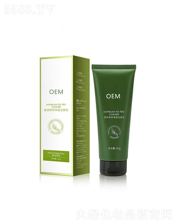 廣州藍美生物澳洲茶樹凈透潔面乳 100g 凈螨清爽油痘肌油性洗面奶