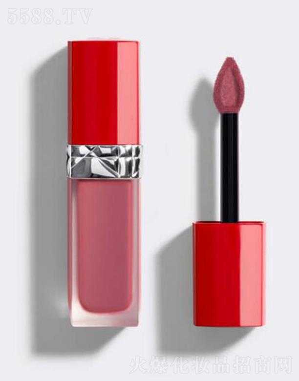 迪奧烈艷藍金「紅管」液唇膏483翩然微醒玫瑰 花漾色澤
