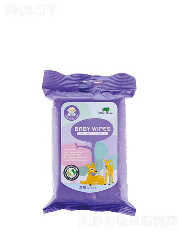 小樹(shù)苗柔潤(rùn)全護(hù)嬰兒柔濕巾 25抽 加柔加厚清潔舒爽
