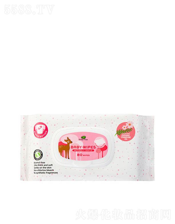 小樹(shù)苗屁屁專用嬰兒柔濕巾 80抽 清潔同時(shí)留下滋潤(rùn)保護(hù)膜