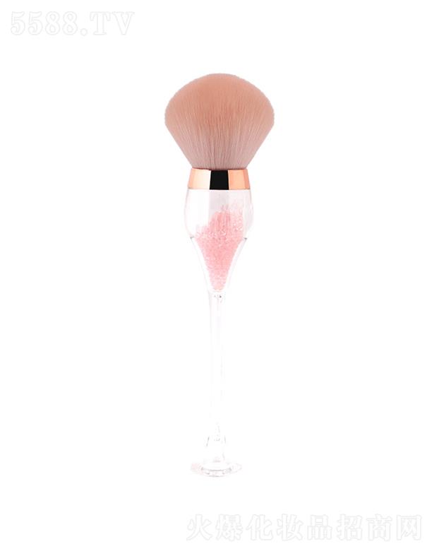 雅斯娜紅酒杯-粉色彩珠-散粉刷