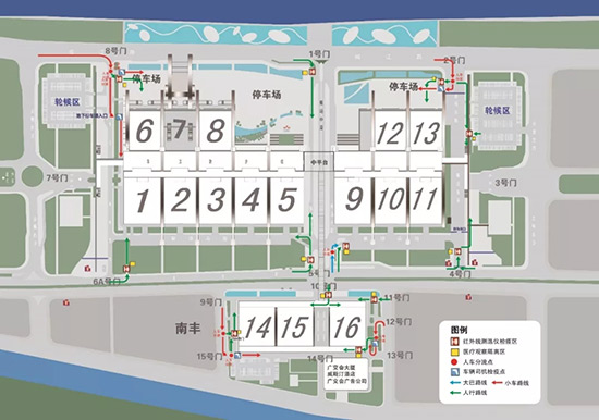 防疫測溫區及車輛進場入口平面圖 防疫測溫區及車輛進場入口平面圖